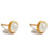 1st Wedding Anniversary Moonstone Gold Stud Earrings | Lily GardnerLondon