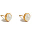 1st Wedding Anniversary Moonstone Gold Stud Earrings