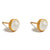 1st Wedding Anniversary Moonstone Gold Stud Earrings | Lily Gardner  London