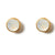 1st Wedding Anniversary Moonstone Gold Stud Earrings | Lily Gardner London