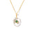 3rd Wedding Anniversary Emerald  Crystal Pendant on Gold Chain | LIly Gardner London