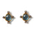 4th Wedding Anniversary Blue Topaz and Diamond Accent Studs | Lily Gardner London