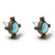 4th Wedding Anniversary Blue Topaz and Diamond Accent Studs | Lily Gardner London