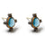 4th Wedding Anniversary Blue Topaz and Diamond Accent Studs | Lily Gardner London