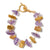 4th Wedding Anniversary Raw Amethyst and Gold Bracelet | Lily Gardner London