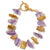 4th Wedding Anniversary Raw Amethyst and Gold Bracelet | Lily Gardner London 