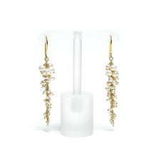12th Wedding Anniversar Long Graduated Freshwater Pearl Earrings | Lily Gardner