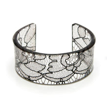 Black Straight  Lace Perspex Cuff for 8th Wedding Anniversary | Lily Gardner London