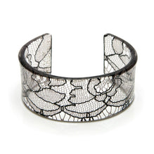 Black Straight  Lace Perspex Cuff for 8th Wedding Anniversary | Lily Gardner London