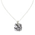 8th Wedding Anniversary Small Square Lace Pendant on Chain