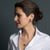 Black Square Lace Pendant on Chain for 8th Wedding Anniversary As Worn | Lily Gardner London