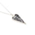 Black Lace  Modern Shaped  Silver Heart for 8th Wedding Anniversary Gift  | Lily Gardner London