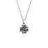 8th Wedding Anniversary  Small Lace and Silver Cross Pendant Necklace