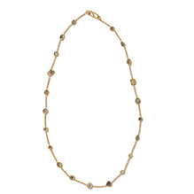  Diamond  Slice Gold Necklace for 14th Wedding Anniversary | Lily Gardner London 
