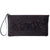 Lace Print Lined Black Leather Clutch Bag for 8th Wedding Anniversary |Lily Gardner London