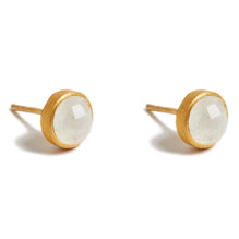 June Birthstone Moonstone Stud Earrings | Lily Gardner London