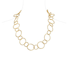 50th Wedding Anniversary Textured Gold Short Chain Necklace | Lily Gardner London