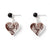  Pink Black Lace Heart Earrings for 8th Wedding Anniversary | Lily Gardner London