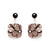 Pink Black Lace Cushion Square Earrings for 8th Wedding Anniversary | Lily Gardner London