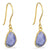  Tanzanite and Gold Drop Earrings  for 8th Wedding Anniversary Lily Gardner London