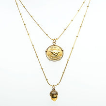 50th Wedding Anniversary Gold Acorn Pendant on Chain Necklace | Lily Gardner