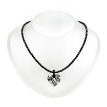 Medium Lace Heart On Beaded Necklace for 13th Wedding Anniversary| Lily Gardner