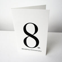 8th wedding anniversary information card | Lily Gardner London