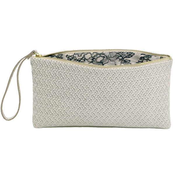 Ivory Crystal Satin Evening Clutch - To Have & to Hold