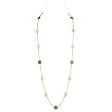 50th Wedding Anniversary Mixed Semi-Precious Stone Long Necklace | Lily Gardner London